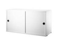 Komoda String Cabinet With Sliding Doors 78 x 30, white