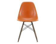 Stolička Eames Fiberglass DSW, red orange/dark maple