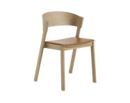Čalúnená stolička Cover Side Chair, oak/cognac refine leather