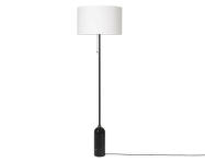 Stojacia lampa Gravity, black marble/white shade