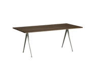 Jedálenský stôl Pyramid Table 02, 190 x 85 x 74 cm, beige powder coated steel / smoked solid oak