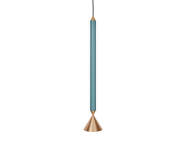 Závesná lampa Apollo 59, deep sea/polished brass