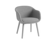 Stolička Fiber Conference Armchair Wood Base, grey/Remix 133