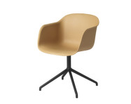 Stolička Fiber Armchair Swivel Base, ochre/black