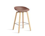 Barová stolička AAS 32 Low Lacquered Oak Veneer, soft brick