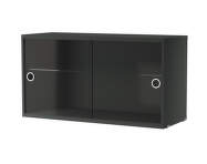 Skrinka Display Cabinet with Sliding Doors, dark grey