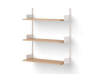Policová zostava Wall Shelf 900, oak/white