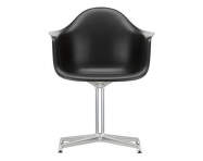 Stolička Eames DAL, deep black/polished aluminum
