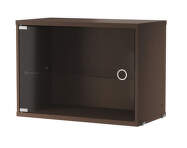 Skrinka Display Cabinet with Swing Glass Door, dark oak