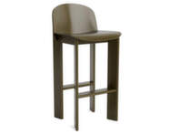 Barová stolička Chisel 35 H75, green umber lacquered beech