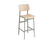 Barová stolička Loft 75 cm, dusty green/oak