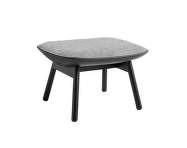 Ottoman Uchiwa, black lacquered solid oak, Hallingdal 116/Sierra SI1001