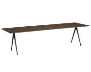 Jedálenský stôl Pyramid Table 02, 300 x 85 x 74 cm, black powder coated steel / smoked solid oak