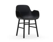 Stolička Form s podpierkami rúk, black/black