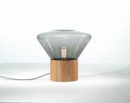 Stolová lampa Muffins WOOD 01 PC849, smoke grey / natural waxed oak