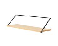 Polica Rail Shelf, black steel / natural oak