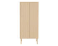 Skriňa Cana s drevenými dverami, white oiled oak