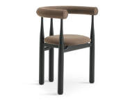 Čalúnená stolička Bukowski, black/Wooly Plus 1008