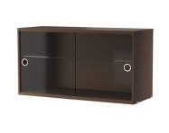 Skrinka Display Cabinet with Sliding Doors, dark oak