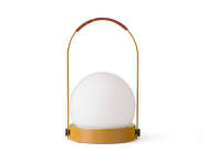 Prenosná lampa Carrie Leather Handle, golden brown