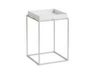 Stolík Tray Table 30x30 High, white / silicone coated steel