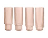 Poháre Ripple Long Drink set 4ks, blush