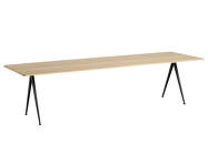 Jedálenský stôl Pyramid Table 02, 300 x 85 x 74 cm, black powder coated steel / matt lacquered solid oak