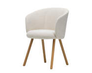 Čalúnená jedálenská stolička Mikado Armchair Natural Oak, ivory/pearl