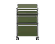 Zásuvkový kontajner na kolieskach USM Haller M63, olive green