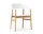 Stolička Herit Armchair Oak Leather, white