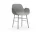Stolička Form s podpierkami rúk Chrome, grey
