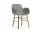 Stolička Form s podpierkami rúk Walnut, grey