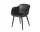 Stolička Fiber Armchair Wood Base, black leather
