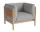 Kreslo Dive White Oak, Ascot light grey / cognac leather