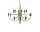 Luster 2097/18 Clear Bulbs, brass