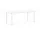 Stôl Annex Overhang 240x90, cream white/white laminate
