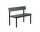 Lavica Linear Steel Bench s opierkou 110 cm, black