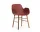Stolička Form s podpierkami rúk Walnut, red