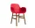Stolička Form s podpierkami rúk Walnut, bright red