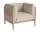 Kreslo Dive White Oak, Monza beige / nature leather