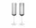 Poháre na šampanské Ripple Flutes set 2 ks, smoked grey