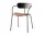 Stolička Pavilion AV4, black lacquered oak / cognac