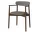 Čalúnená jedálenská stolička Merge s podrúčkami Dark Oak, steel grey