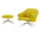 Kreslo Bascule Lowback s otomanom, Iroko 2 / lemon