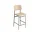 Barová stolička Loft 65 cm, dusty green/oak