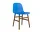 Stolička Form Walnut, bright blue
