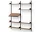 Policová zostava Living Shelf, walnut/black