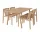 Záhradný set Patio so 4 stoličkami, untreated solid teak