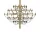 Luster 2097/75 Clear Bulbs, brass