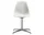 Stolička Eames DSL, cotton white/polished aluminum
